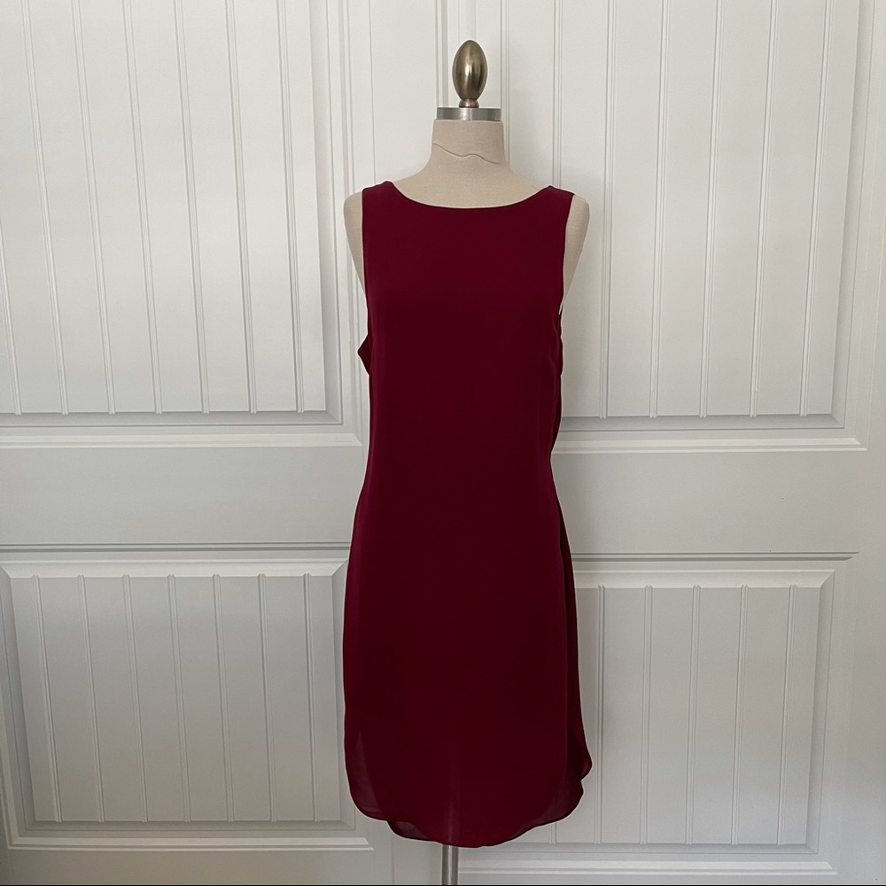 Haute Hippie Burgundy Drapey Back Dress